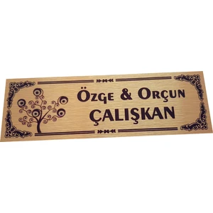 Umut Reklam Kapı Isimliği Model 08 (Altın)