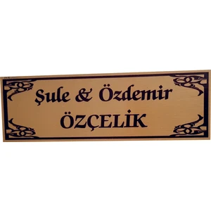 Umut Reklam Kapı Isimliği Model 16 (Altın)