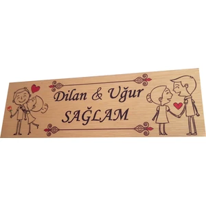Umut Reklam Kapı Isimliği Model 01 (Altın)