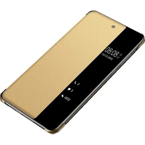 Huawei Y7 2019 Kapaklı Kılıf Altın Dore