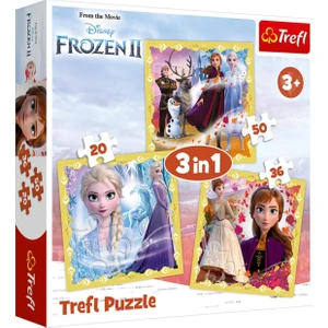 Puzzle Frozen 2 The Power Of Anna And Elsa 3 In 1 Puzzle (20+36+50 Parça)