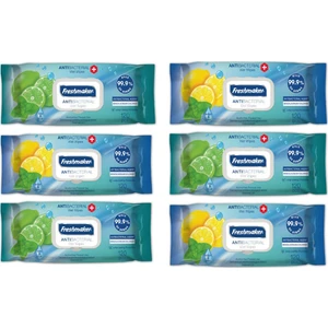 Antibakteriyel Islak Havlu Mendil 6 Paket 720 Yaprak