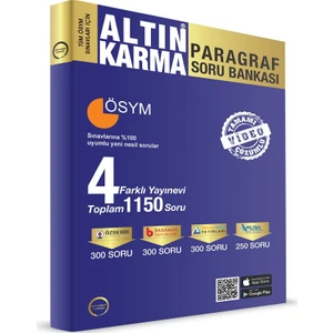 Altın Karma Yayınları 4 Kitap Paragraf Soru Bankası ÖSYM