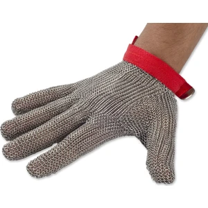 Kesilmez Çelik Örgü Apron Kasap Eldiveni Large Mavi