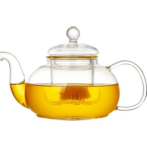 Süzgeçli Cam Demlik Tea Pot 600 ml