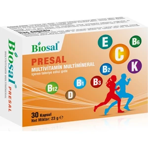Unisex Multivitamin & Multimineral 30 Kapsül Biosal Presal