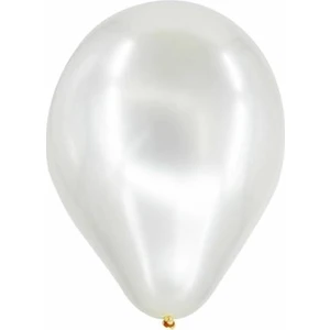 Metalik Beyaz Latex Balon (50 Adet)