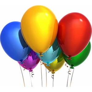 Karışık Renkli Metalik Latex Balon (50 Adet)