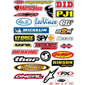 Sticker Master Sponsor Set 11 Sticker Etiket Oto Motor Pc Etiket
