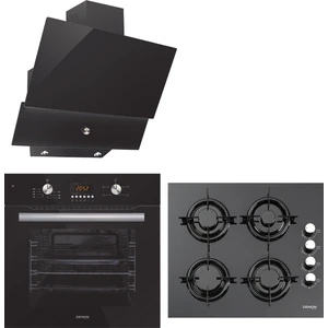 By Zenon Diamond Siyah Cam Dijital Ankastre Set (A6SF2 +  830 + 40TAHDF)