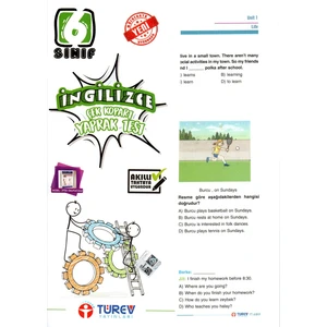 Türev Yayınları 6. Sınıf İngilizce Çek Kopart Yaprak Test