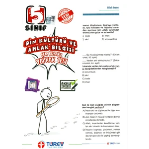 Türev Yayınları 5.Sınıf Din Kültürü Çek Kopart