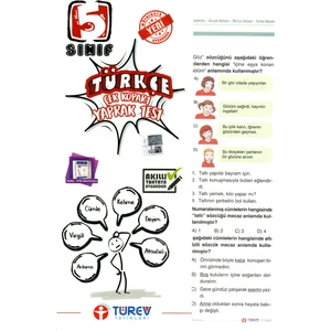 Türev Yayınları 5. Sınıf Türkçe Çek-Kopar Yaprak Test