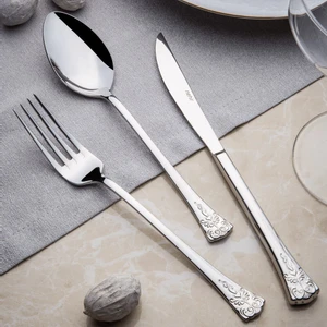 Akasya Sade 84 Parça Deri Kutulu Çatal Kaşık Bıçak Seti