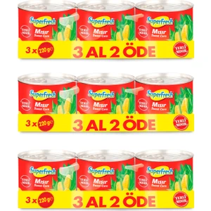 Mısır Konserve ( 220 gr X 3 ) x 3'lü