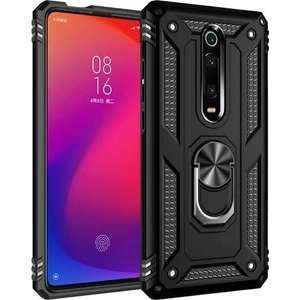 Tekno Grup Xiaomi Mi 9T Kılıf Yüzüklü Standlı Manyetik Vega Kapak - Siyah