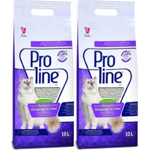 Pro Line Lavanta Kokulu Topaklaşan Kedi Kumu 10 Lt (2 Adet)