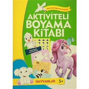 Aktiviteli Boyama Kitabı 5 Yaş - Hayvanlar Yeşil Kitap
