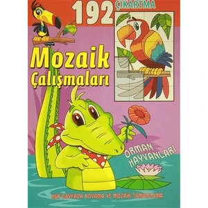 Revzen Kitap - Mozaik Çalışmaları 192 Çıkartma -  Orman Hayvanları
