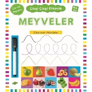 Çizgi Çizgi Etkinlik Meyveler 4 Yaş Üstü