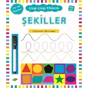 Çizgi Çizgi Etkinlik Şekiller 4 Yaş Üstü