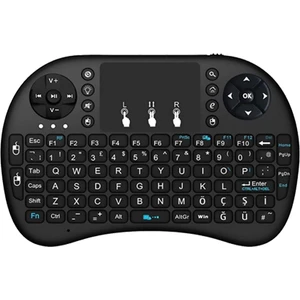 Gomax Kablosuz Bluetooth Mini Türkçe Klavye Mouse Smart Tv Box - Siyah