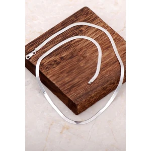 Sümer Telkari İtalyan Ezme Rodyumlu Gümüş Kolye 6268