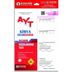 Özdebir  Ayt / Kimya Yaprak Test