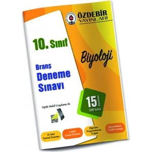 Özdebir Yayınları 10. Sınıf Biyoloji Branş Deneme Sınavı