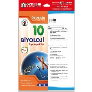 Özde Bir Yayınları  10. Sınıf Biyoloji  Poşet Yaprak Test