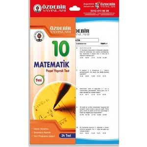 Özde Bir Yayınları 10. Sınıf Matematik Poşet Yaprak Test