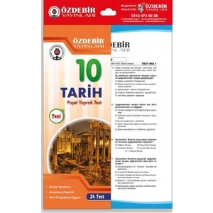 Özdebir Yayınları 10. Sınıf Tarih Poşet Yaprak Test