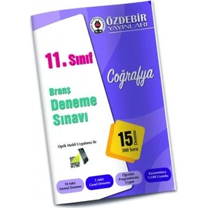Özdebir Yayınları 11. Sınıf Coğrafya Branş Deneme Sınavı