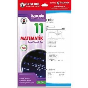 Özde Bir Yayınları  11. Sınıf Matematik  Poşet Yaprak Test