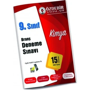 Özdebir Yayınları 9. Sınıf Kimya Branş Deneme Sınavı
