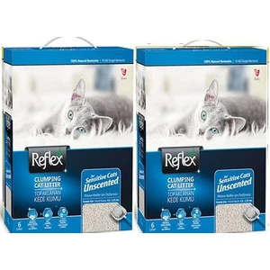 Hassas Kediler İçin Parfümsüz Doğal Kedi Kumu 6 l 2 Adet