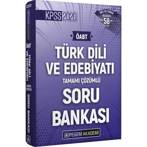 Pegem Akademi Yayıncılık ÖABT Türk Dili ve Edebiyatı Tamamı Çözümlü Soru Bankası