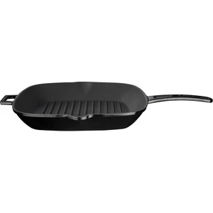 Grill Tava 28  x  28 cm Metal Saplı Siyah