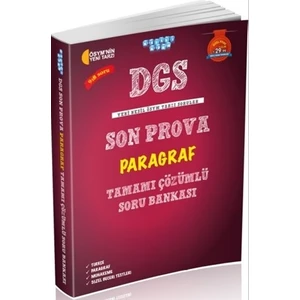 DGS Son Prova Paragraf Tamamı Çözümlü Soru Bankası