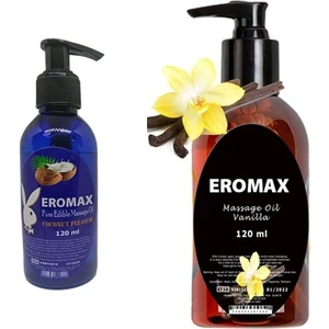 Hindistan Cevizi Aromalı Yenilebilen  Masaj Yağı + Çikolatalı Yenilebilir Masaj Yağı 2 Adet Set