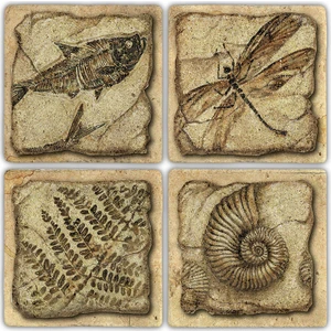 Oscar Stone Doğaltaş Bardak Altlığı  4'lü Set 10 x 10 cm