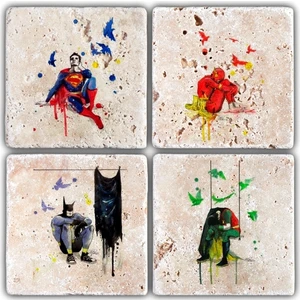 Oscar Stone Doğaltaş Bardak Altlığı  4'lü Set 10 x 10 cm