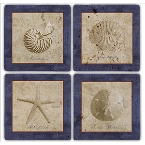Oscar Stone Doğaltaş Bardak Altlığı  4'lü Set 10 x 10 cm