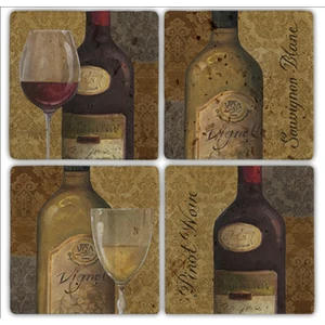 Oscar Stone Doğaltaş Bardak Altlığı  4'lü Set 10 x 10 cm