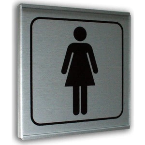 PassPano Alumınyum Plate Levha BAYAN WC  Sembol 12 x 12 cm