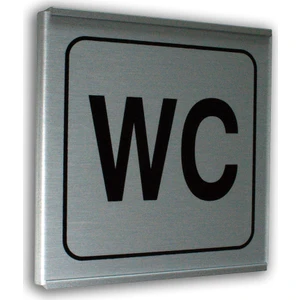 PassPano Alumınyum Plate Levha WC Yazı 12 x 12 cm