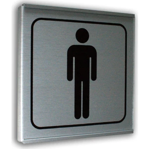 PassPano Alumınyum Plate Levha BAY WC Sembol 12 x 12 cm