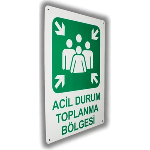 PassPano Metal Iş Güvenliği Levha ACİL DURUM TOPLANMA YERİ     25,5 x 36 cm