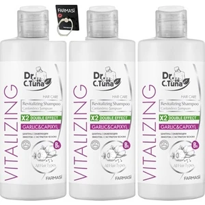Dr. C. Tuna Sarımsak Capixyl Canlandırıcı Şampuan - 3 Adet 225 ml Vitalizing Sarımsaklı Şampuan - Selfie Yüzüğü