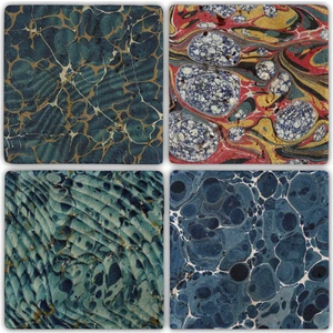 Oscar Stone Doğaltaş Bardak Altlığı - 4'lü Set 10 x 10 cm